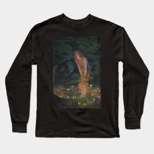 Ethereal Woman Surrounded by Fairies Tote Bag Long Sleeve T-Shirt